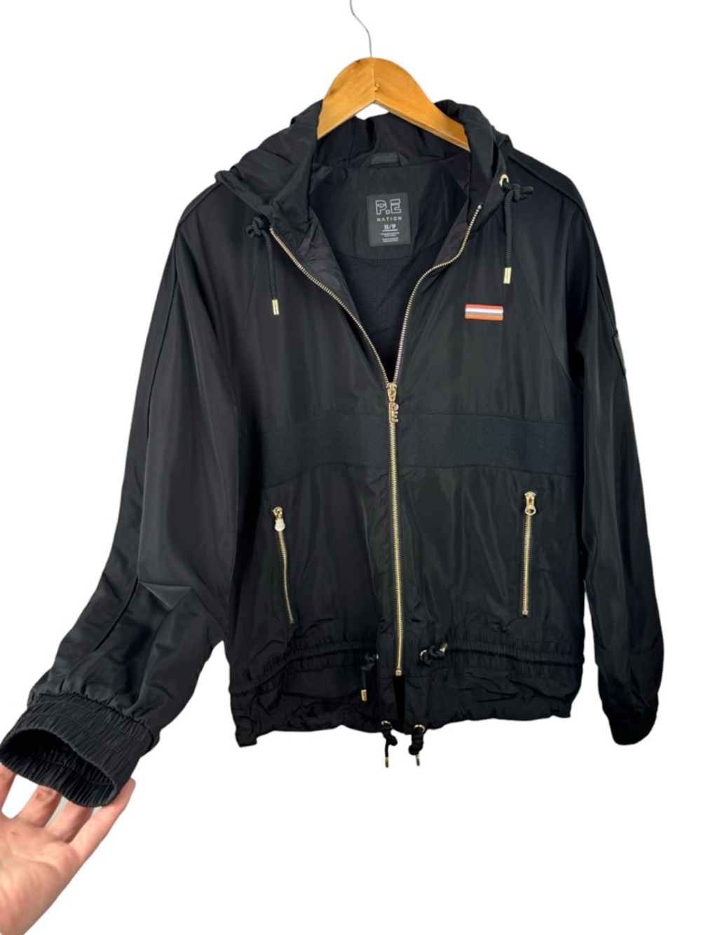 P.E NATION Baseline Endurance Man Down Jacket Black Size XS Athleisure Oversized - Picture 4 of 16